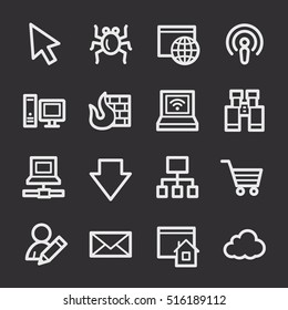 Internet web icons set