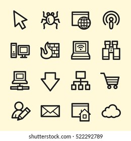 Internet web icons set