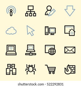 Internet web icons set
