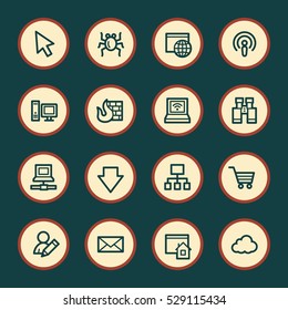 Internet web icons set