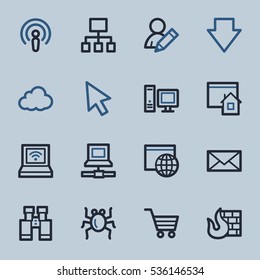 Internet web icons set