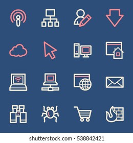 Internet web icons set