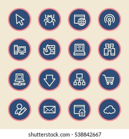 Internet web icons set