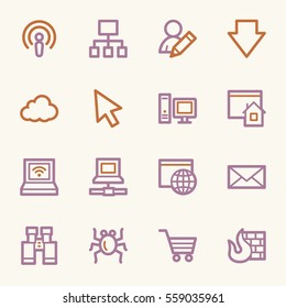 Internet web icons set