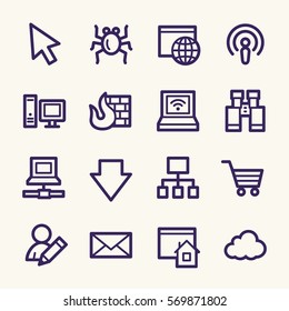 Internet web icons set