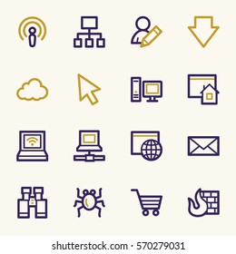 Internet web icons set