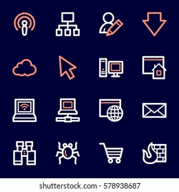 Internet web icons set