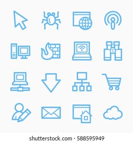 Ícones da Web da Internet definidos
