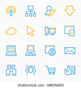 Internet web icons set