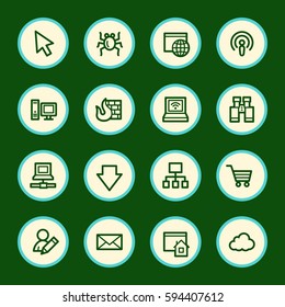 Internet web icons set