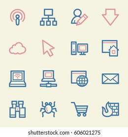 Internet web icons set