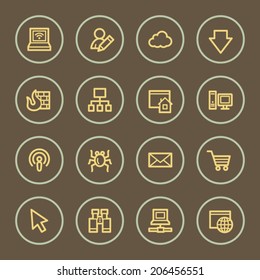 Internet web icons set, coffee series