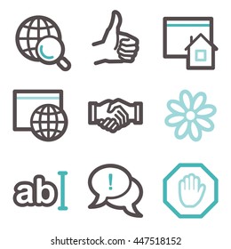 Internet web icons set. Service mobile symbols.
