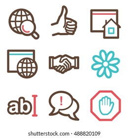 Internet web icons set. Service mobile symbols.
