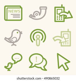 Internet web icons set. Service mobile symbols.