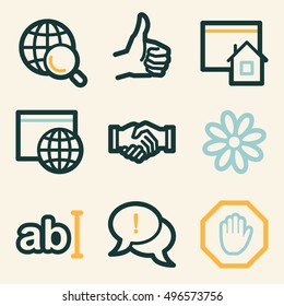 Internet web icons set. Service mobile symbols.