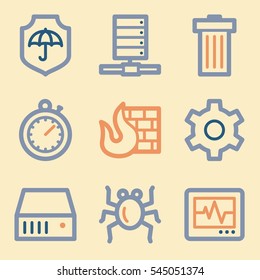 Internet web icons set. Service mobile symbols.