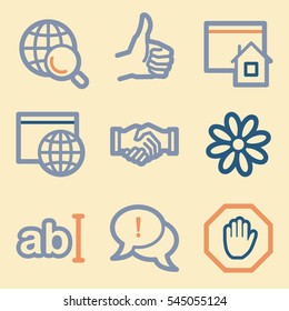 Internet web icons set. Service mobile symbols.