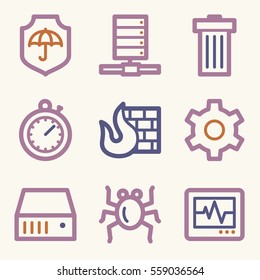 Internet web icons set. Service mobile symbols.