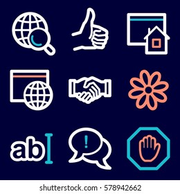 Internet web icons set. Service mobile symbols.