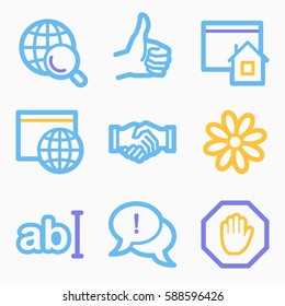 Internet web icons set. Service mobile symbols.