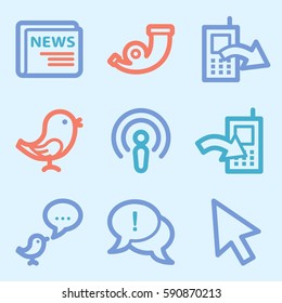 Internet web icons set. Service mobile symbols.