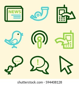 Internet web icons set. Service mobile symbols.