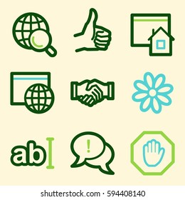 Internet web icons set. Service mobile symbols.