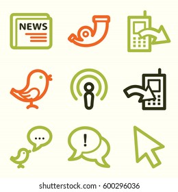 Internet web icons set. Service mobile symbols.