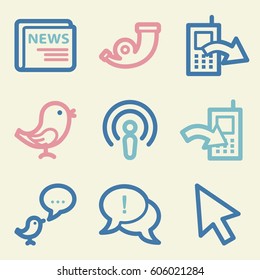 Internet web icons set. Service mobile symbols.