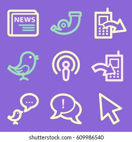 Internet web icons set. Service mobile symbols.