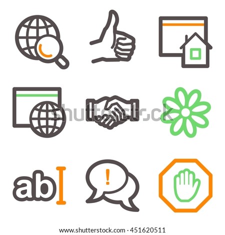 Internet web icons set. Service mobile symbols.
