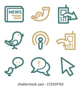 Internet web icons, two color series
