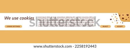 Internet web pop up for cookie policy notification. This website uses cookies. Flat design modern vector illustration concept