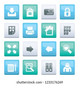 Internet and Web Site Icons over color background - Vector Icon Set