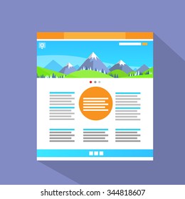 Internet Web Site Page Flat Icon Vector Illustration