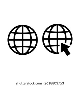 Internet and web symbol. Clean vector icon on a plain white background