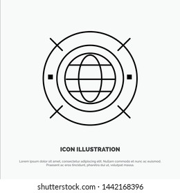 Internet, Web, World, Computing Vector Line Icon
