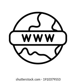 Internet, web, www icon vector image. Can also be used for seo and web. Suitable for use on web apps, mobile apps and print media.