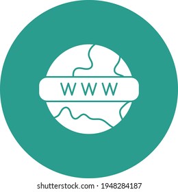 Internet, Web, www Symbol Vektorbild. Kann auch für Seo und Web verwendet werden. Geeignet für den Einsatz in Web-Apps, mobilen Apps und Printmedien.