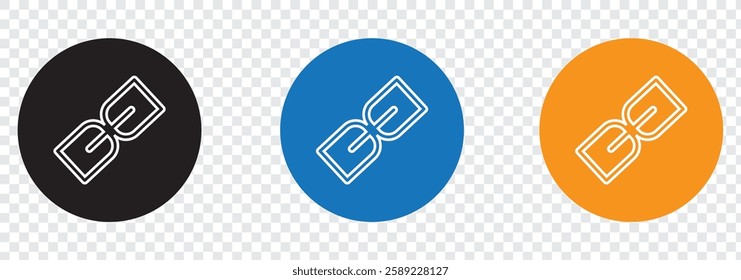 Internet Webpage URL Link, Icon Set. Web Links and Hyperlinks. Link flat icon illustration- vector