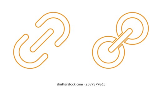 Internet Webpage URL Link, Icon Set. Web Links and Hyperlinks. , Chain, Web Address, Internet Shortcut, Browser, External Link, Hyperlink Navigation, Webpage Connection. design eps 10