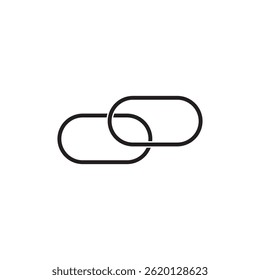 Internet Webpage URL Link, Icon Set. Web Links and Hyperlinks. Link flat icon illustration- vector