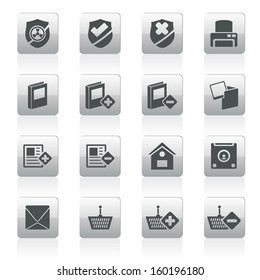 Internet and Website buttons and icons -  Vector icon set 