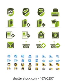 Internet and Website buttons and icons -  Vector icon set