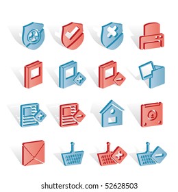 Internet and Website buttons and icons -  Vector icon set