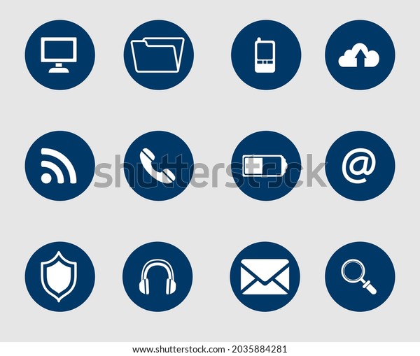 Internet Website Icon Set Vector Design Stock Vector (Royalty Free ...