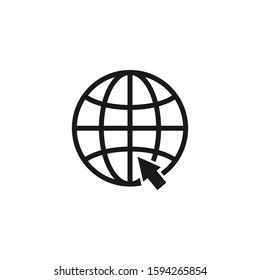 internet or website icon vector. Internet symbol.