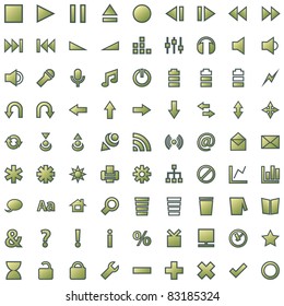 Internet and website icons set isolated on a white