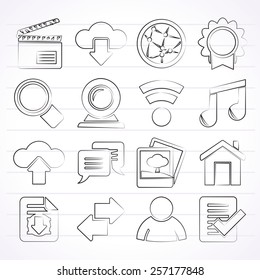 Internet and website icons - vector icon set